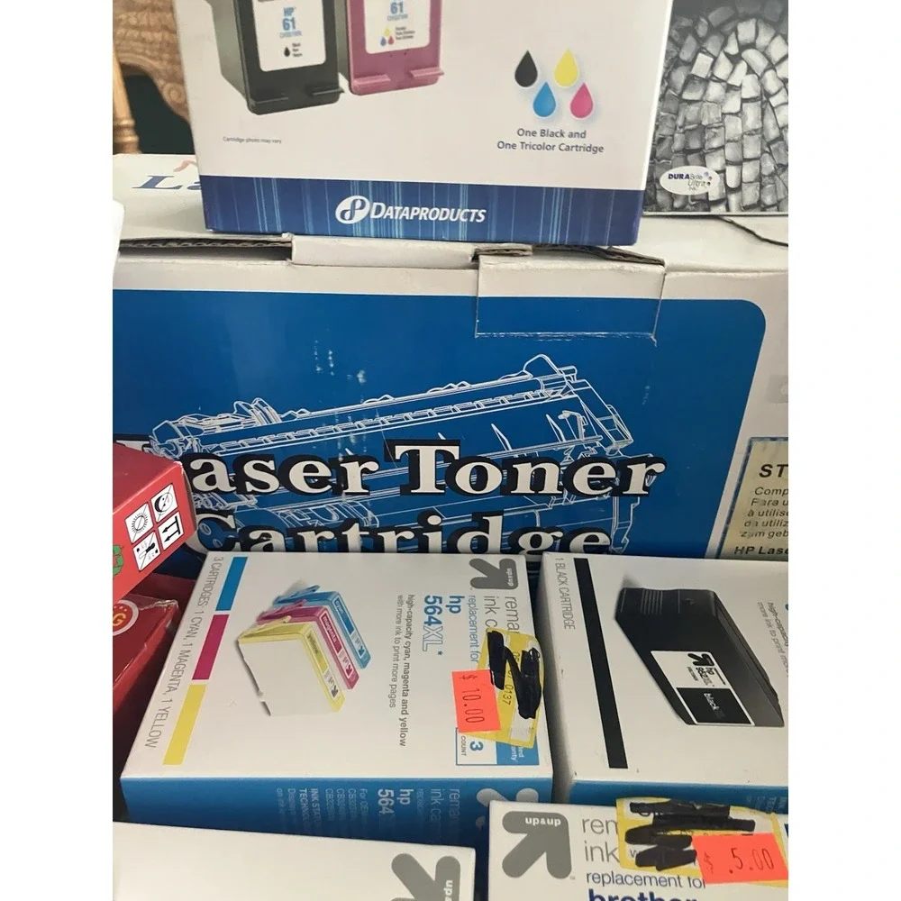 Mixed Lot of Epson, Brother & HP Printer Ink – New, Open Box & Lightly Used item